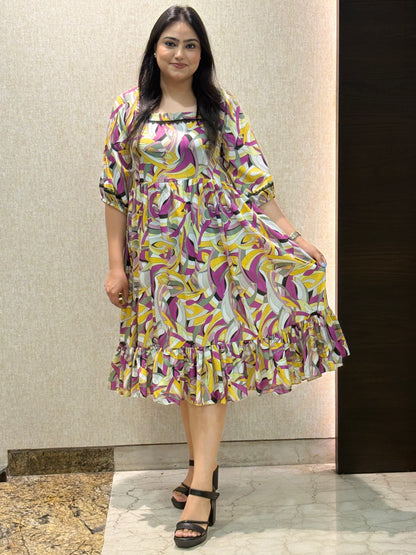 Multi Dress with Frill Style