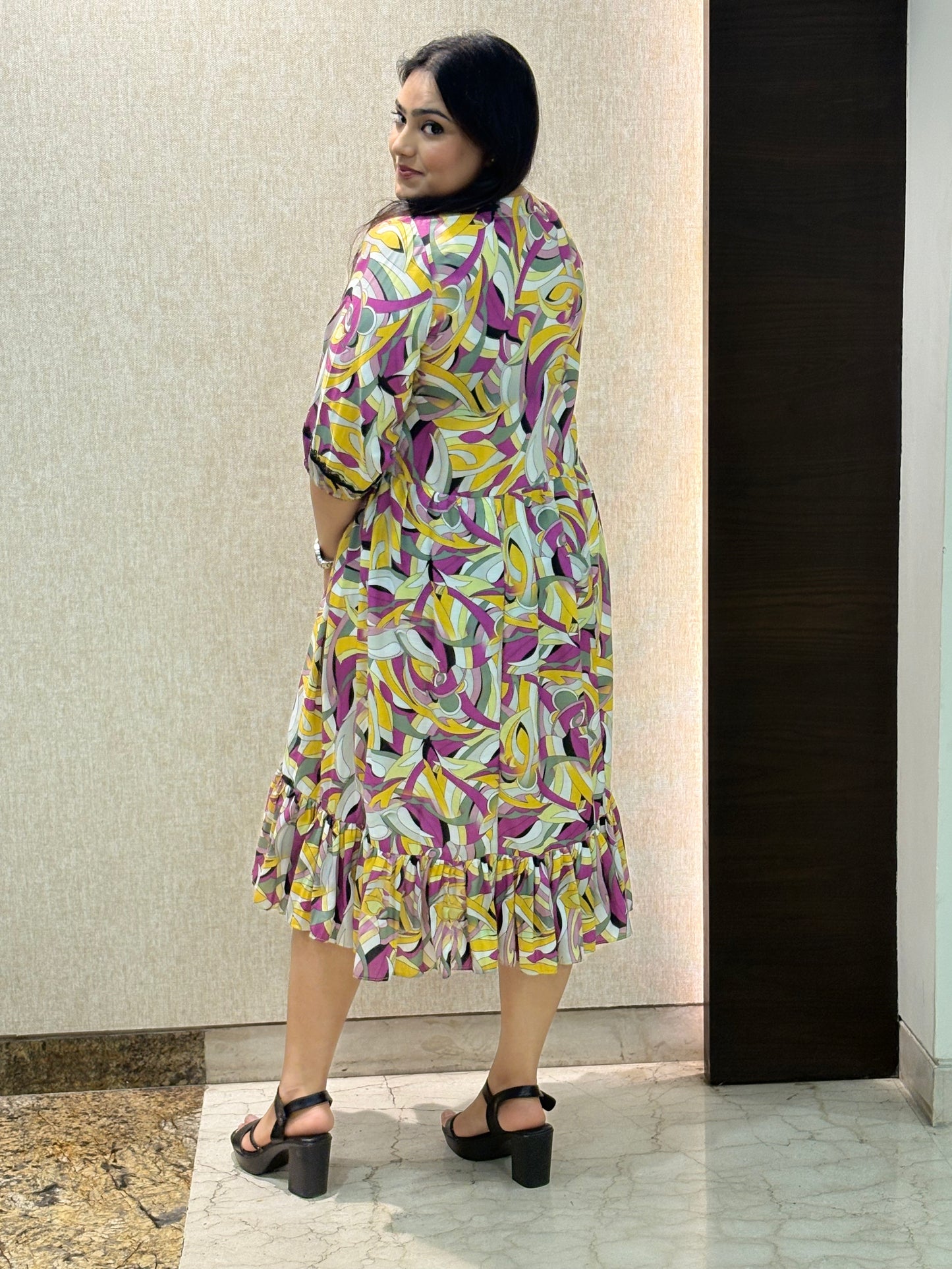 Multi Dress with Frill Style