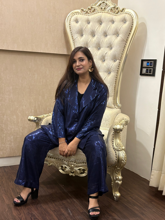 Blue Sequin Co-ord