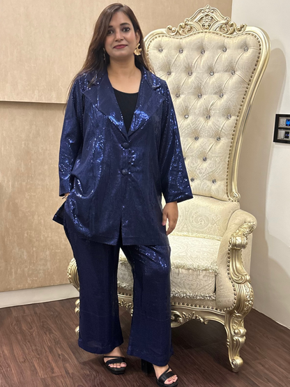 Blue Sequin Co-ord