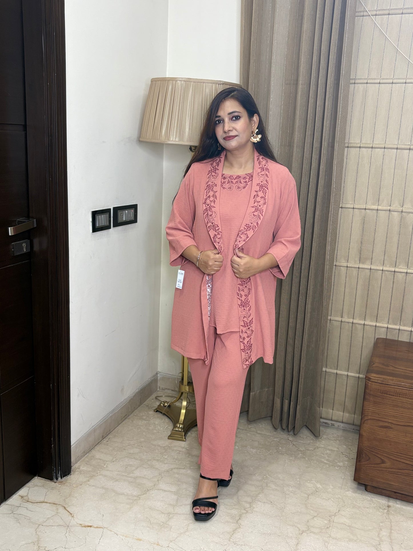 Peach Three Piece Co-ord Set