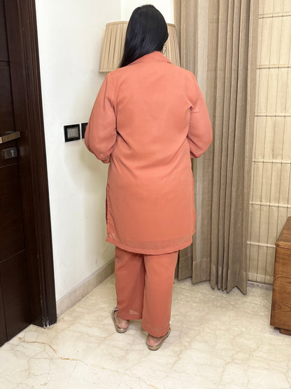 Rust Co-ord set with Thread Work