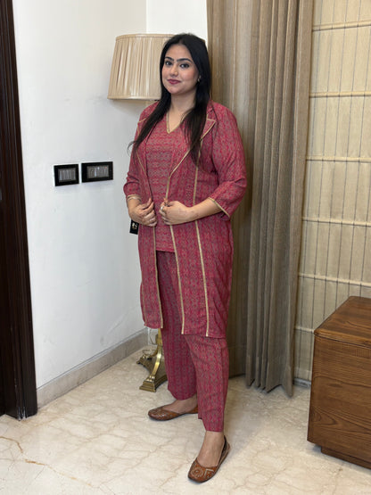 Reddish Three Piece Co-ord Set