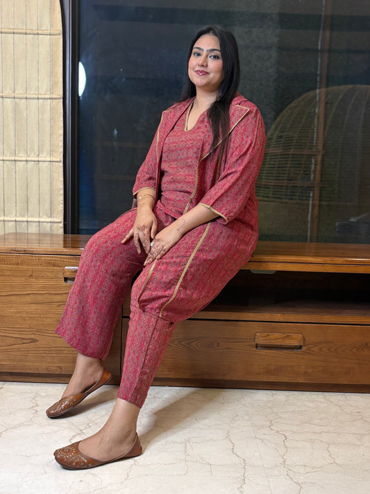 Reddish Three Piece Co-ord Set