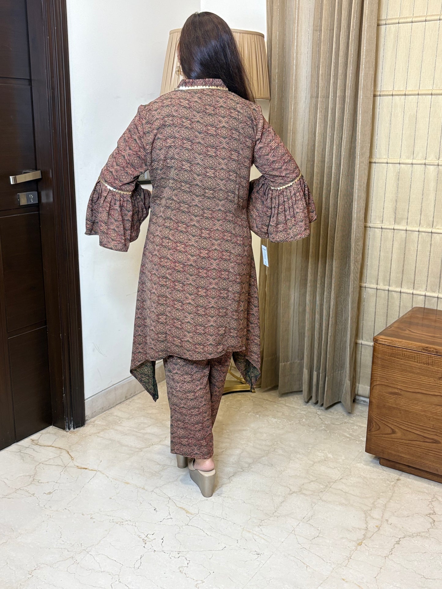 Printed C cut Co-ord Set