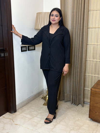 Black Three Piece Co-ord Set