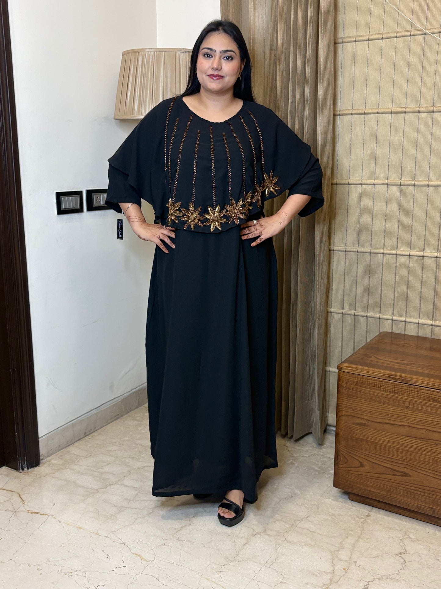 Black Dress with Handwork