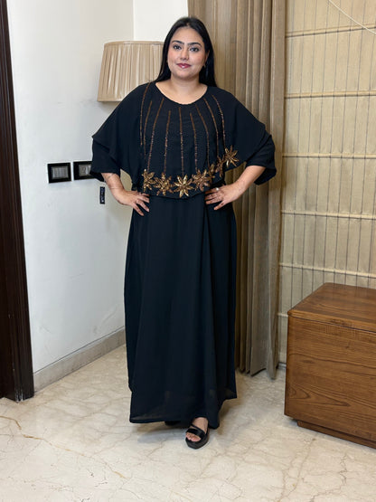 Black Dress with Handwork