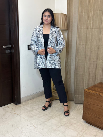 Classic Paparazzi Black and White Blazer