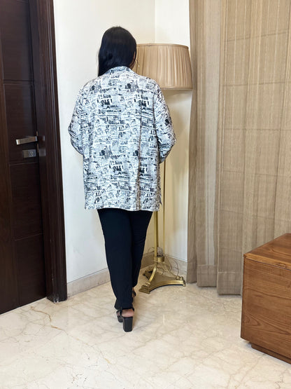 Classic Paparazzi Black and White Blazer